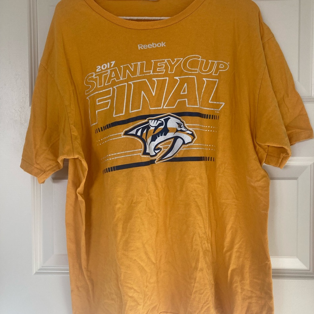 Reebok Orange Cotton T-Shirt